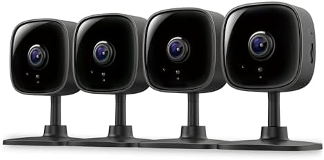 Tapo by TP-Link 1080P Indoor Security Camera for Baby Monitor, Pet Camera w/Motion Detection, 2-Way Audio, Night Vision, Cloud & SD Card Storage, Works w/Alexa & Google Home, Black, C101(4-Pack)