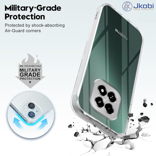 Image of Jkobi Back Cover for Realme C63 5G (Silicone Clear Shockproof Case with Camera Protection | Soft and Flexible | Transparent)