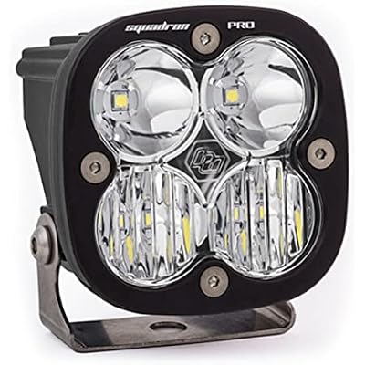 Baja Designs Squadron Pro Black LED Light Pod (Driving/Combo; Clear)