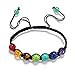 LILITRADE Armband mit 7 Chakren, verstellbar, Aromatherapie, ätherisches Öl, Diffusor, Armbänder mit geflochtenem Seil, Yoga, Jade Achat, Kundalini, Magnettherapie, Energieheilung