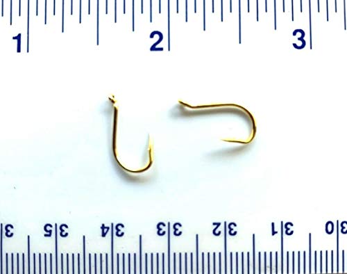 100 Gerry's Tackle 2X Strength Gold Salmon Egg Hooks Size 8