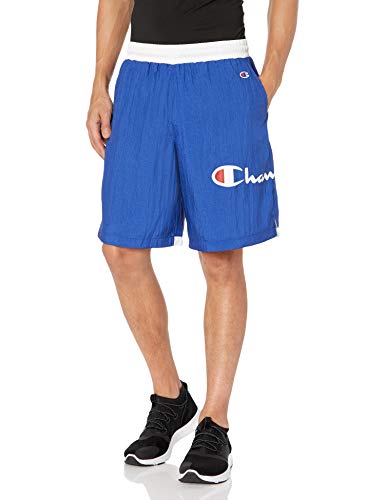 Champion LIFE Men's Crinkle Short, Surf The Web/White, X-Large