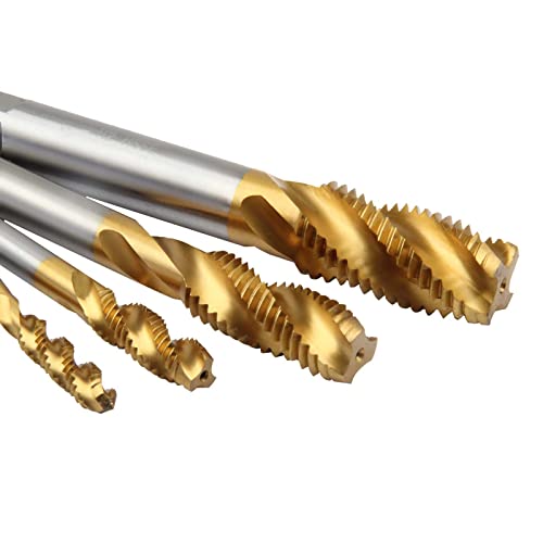 Aceteel M10 X 1,5 Torneira de flauta espiral revestida de titânio, torneira de rosca de flauta espir