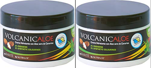 Preisvergleich Produktbild Nutraloe Volcanic Aloe Feuchtigkeitscreme mit Karitebutter 250ml x 2 Einheiten