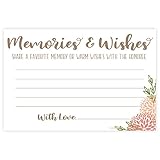 Coral Floral Share a Memory - Memories and Wishes Cards (50 Count)