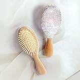 TISHAA Bling Dazzling Detangling Anti Frizz Brush (White)