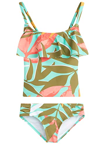 Image of Kanu Surf Girls' Charlotte Flounce Tankini Beach Sport 2-piece Swimsuit