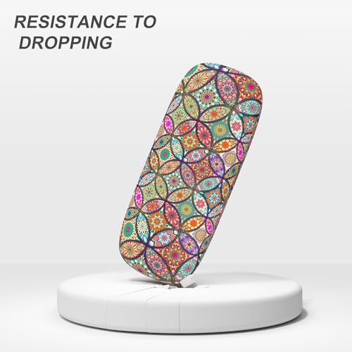 Image of Eyeglasses Case, Portable Hard Shell Protective Case for Glasses, Eyeglass Holder Box for Women with Cleaning Cloth