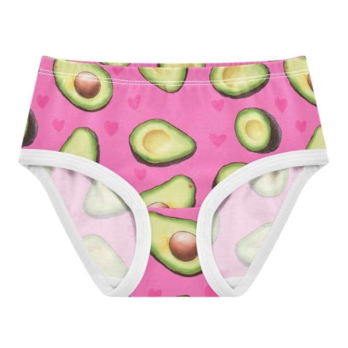 Wusikd Avocados Heart-shapedpink Girls' Underwear Cotton Girls Briefs Soft Toddler Underwear 2T