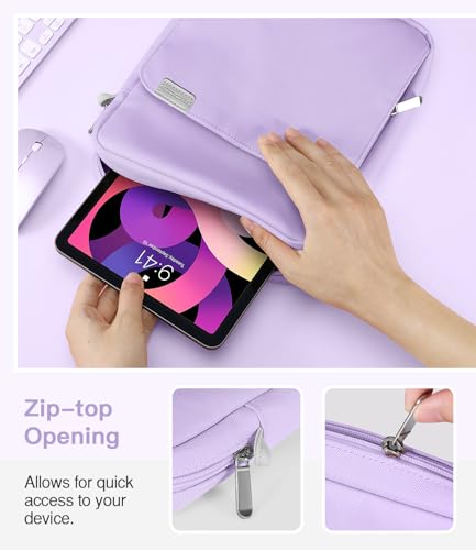 Image of MoKo 9-11 Inch Tablet Sleeve Bag Handle Carrying Case with Shoulder Strap Fits iPad Pro /Air /A16 11 inch,iPad 10th 10.9,i-Pad 9 /8 /7th 10.2,iPadAir 5 /4th 10.9,i-Pad 9.7,Tab S8 /S9 11 inch, Purple