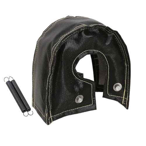 DEGEOBERLIN T4 Turbo Blanket Heat Shield cover wrap for Turbocharger with Fastener Springs (black)