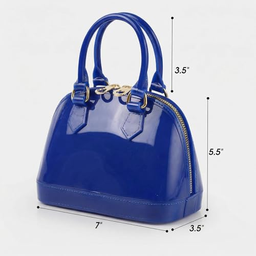 Image of Jelly Crossbody Purse Shoulder Bag, Candy Color Tote Satchel Top-Handle Handbags for Women