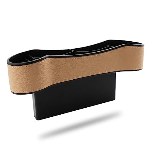 OUNONA Caja Soporte Para Teléfono De Coche Colector De Espacio De Asiento De Coche Organizador De Huecos Coche a Bordo Titular De Asiento De Coche Beige