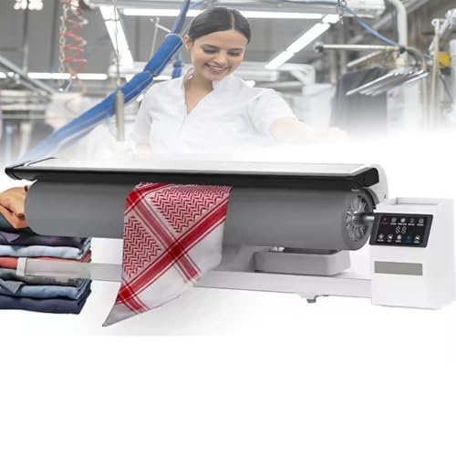 YMXEURSC Máquina de Planchado de Ropa de Hotel con Prensa de Vapor de Hierro de Rodillo rotativo,con Vapor Continuo para Uso Comercial y doméstico