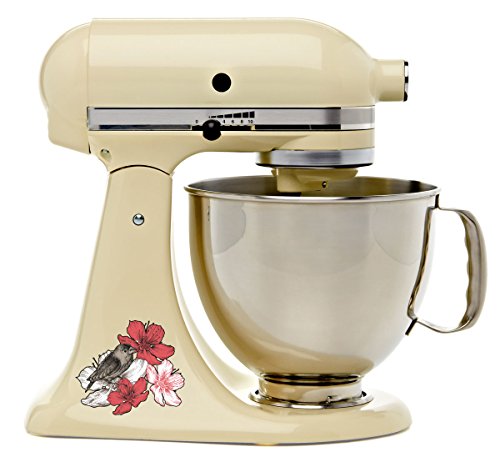 Finch On Cherry Blossoms Bakery Kitchen Mixer Mixing Machine Decal Art Wrap Stickers