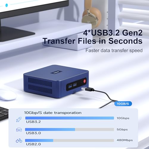 Image of Beelink SER3 Mini PC AMD Ryzen 3 3200U (up to 3.5GHz), 16GB DDR4 2400MT /s 500GB PCIE3.0 SSD Mini Computer, Radeon Vega 3 Graphics,1000Mbps LAN, Dual HDMI 4K Display Home-Office PC