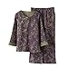 two piece lounge set for women japanese pajamas Japanese Sleepwear for Women 2025 Fashion Floral Print Kimono Pjs 2 Piece Long Sleeves Shirts Lounge Pants Pajama Sets Cute Comfy Loungewear A-purple