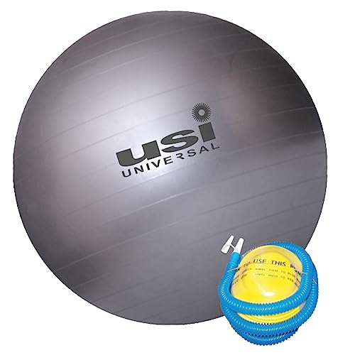 Image of USI UNIVERSAL Exercise Ball, 85cm Yoga Ball for Stability Work Out, Birthing Ball for Pregnancy, Anti-Burst Swiss Balance Fitness Ball for Gym Office Physical Therapy Pilates With Pump