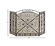 Deco 79 Metall-Kaminschutz, faltbar, 3-teilig, mit Fleur-de-Lis- und Scrollwork-Motiven, 132 x 2,5 x 78,7 cm, Schwarz