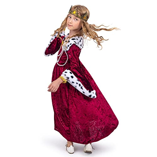 Dress Up America Queen Costume For Girls, Kids Renaissance Princess Costume, Royal Gown And Crown Set - Image 4