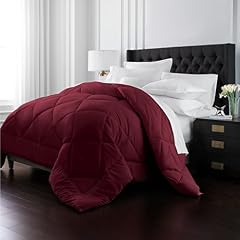 Park Hotel Collection Goose Down Alternative Comforter - All Season - Premium Quality Luxury Comforter - Burgundy - Twin/Twin XL