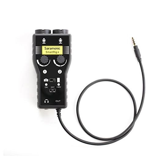 Saramonic SmartRig+ 2-Channel XLR/3.5mm Karaoke Microphone Audio Mixer Preamp & Guitar Interface for DSLR Cameras Camcorder iPhone 13 12 iPad iPod Android Smartphone Guitar
