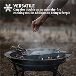 Gas One 22 in Outdoor– Wood Burning Fire Pit with Mesh Lid and Fire Picker – Durable Alloy Steel Fire Pits for Outside – Small Fire Pit for Backyard, Porch, Deck, Camping, BBQ - Image 4