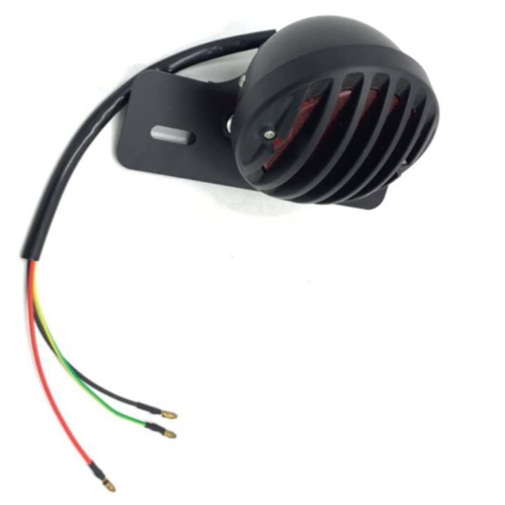 Baceyong motociclo luce del freno di coda, tendine della targa della luce di arresto del freno adatta per motocicli Harl-ey modificati generali, nero argento