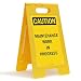 SmartSign 25 x 12 inch â€œCaution - Maintenance Work In Progressâ€ Two-Sided Folding Floor Sign, Digitally Printed Polypropylene Plastic, Black and Yellow