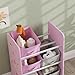 Imagen de AIYAPLAY Estantería Infantil para Niños de +3 Años Estantería para Juguetes con 6 Cajas de Tela no Tejida Extraíbles Organizador de Juguetes para Dormitorio Guardería 43x30x60 cm Rosa