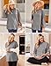 Ekouaer 3 Pack Maternity Shirts Long Sleeve Pregnancy Tops Casual Crew Neck Side Split Pregnant Tees Mama Clothes