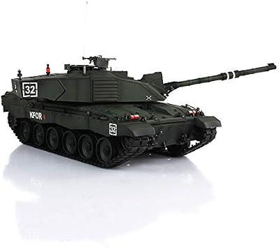 Henglong 1/16 Dark Green 7.0 Challenger II RC Tank 3908 360 Turret Metal Track for Hobby BB Shooting Airsoft Tank that Shoot