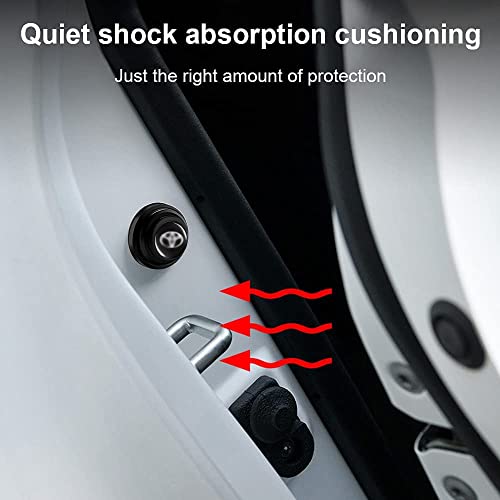Image of BRAINLE Car Door Shock Absorber Pads Rubber Hood Pad Sound Proof Sticker 8PCS(Compatible for Toy-OTA Urban Cruiser Hyryder, Fortuner, Glanza,Innova Crysta, Vellfire, Camry, Hilux)(8 Pcs)