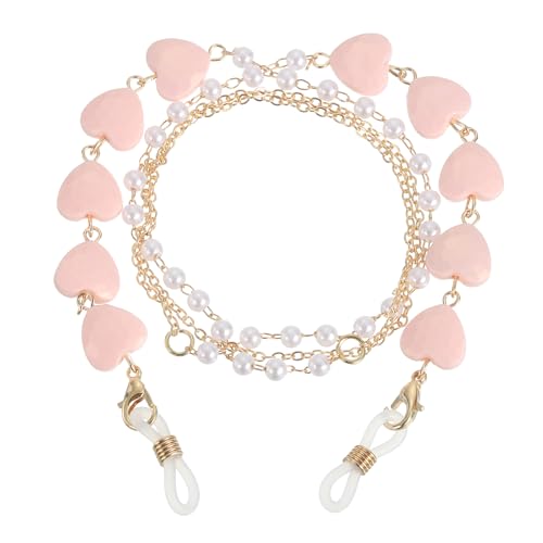 Image of uxcell Beads Eyeglass Chain, Pearl Glasses Strap Eyewear Retainer Chain Around Neck Sunglass Holder for Girls Women