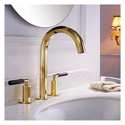 Robinet mitigeur de lavabo 3 trous à commande précise en laiton robuste 8 pouces - 7