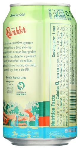 Image of Rambler, Lemon Lime Sparkling Water, 12 Fl Oz