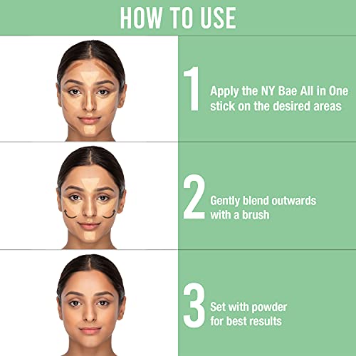 Image of NY Bae All In One Stick - Foundation Concealer Contour Color Corrector Stick | Flawless Texture, Natural Finish | For Concealing Redness - Dance with me on Ellis Island - Green Corrector 9
