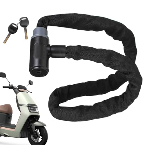 Candado de cadena para bicicleta, dispositivo de seguridad antirrobo, construcción de acero de alta seguridad de 0.2 x 47.25 pulgadas para ciclismo, scooters eléctricos, motocicletas y viajeros