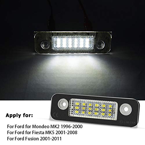 2 Luci Targa LED Per Ford Fusion, Mondeo, Fiesta - Bianco 6000K, 18 LED, Plug & Play - Foto 9