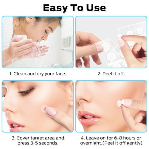 Invisible Spot Cover, 360 Count Invisible Hydrocolloid Patch, Absorbing Spot Patches, Skin Care, Facial Stickers, Cute Face Patches for Face - Image 5