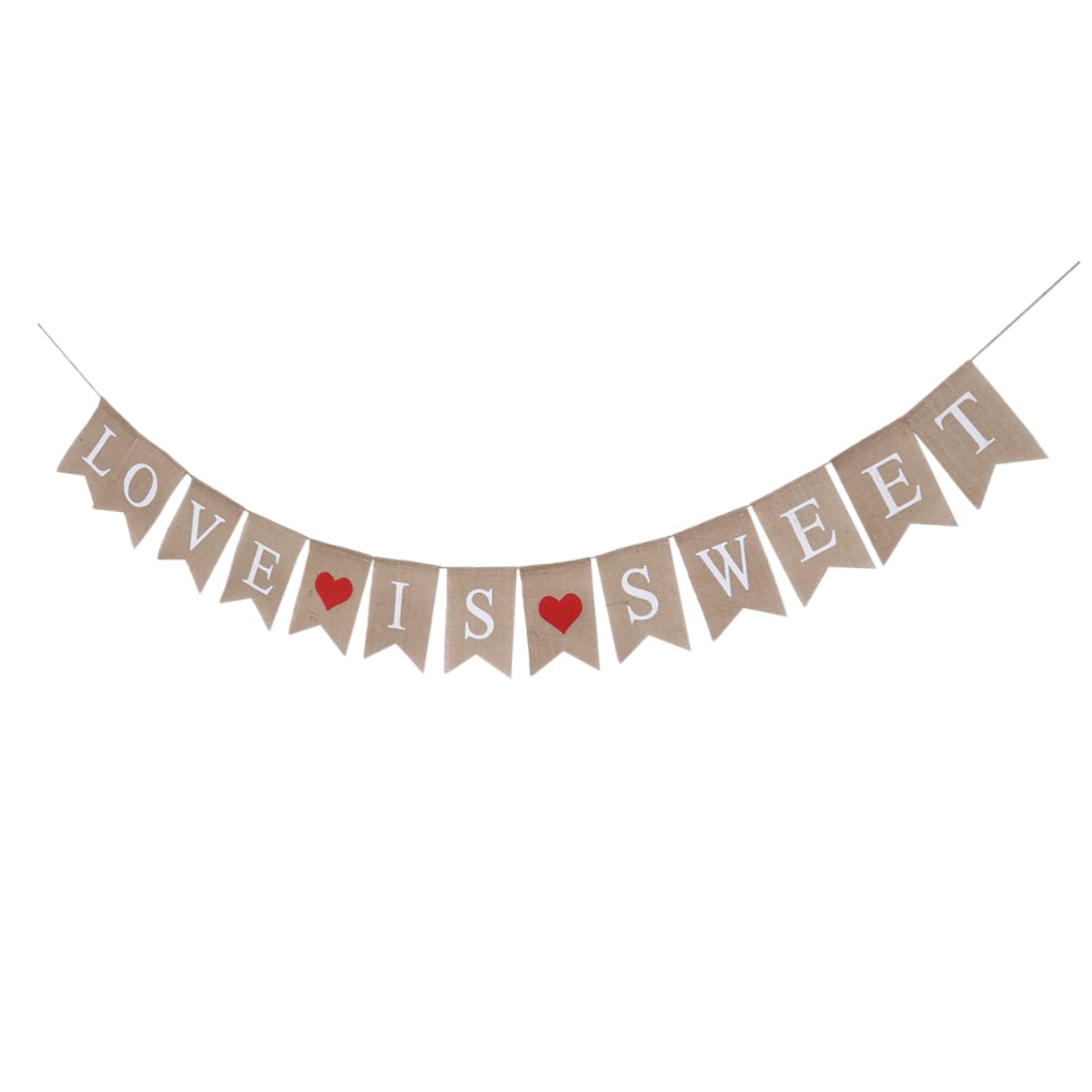 Alipis 3 Stücke 2 8 M Wimpelkette Banner Für Hochzeit Dekorationen Girlande Hochzeit Party Banner Sackleinen Schwalbenschwanz Fahnen Romantische Feier Decor