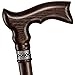 Asterom Handcrafted Ergonomic Wooden Walking Cane for Men and Women - Stylish Men's Oak Wood Cane - Fashionable Walking Stick (Walnut)