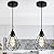 COTTAGE LIFE Black Pendant Light Fixtures 2 Pack Industrial Pendant Light Fixture Metal Cage Pendant Lights Farmhouse Pendant Lighting for Kitchen Island Dining Room Pendant Lighting Fixtures