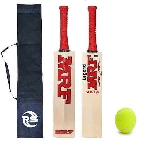 Populer Willow Wooden Cricket Bat for Kids Lightweight & Durable one Cricket Training Bat with bat Cover ((Size 3 for 7-9 Year))-image-5