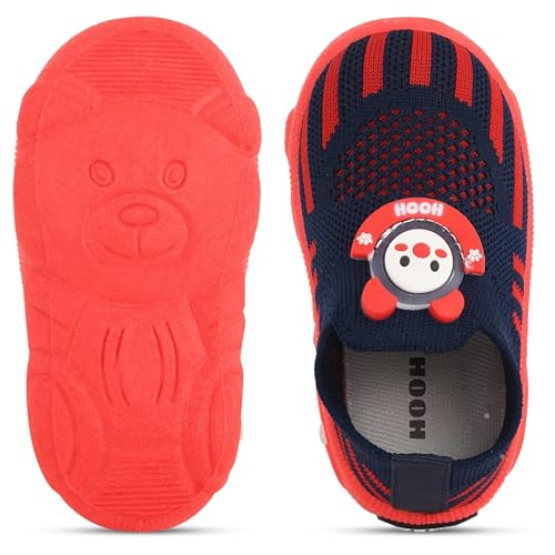 Image of HOOH Baby Walking Shoes with Whistle Sound, Slip-on Knit Breathable Shoes for Baby Boys & Girls Upto 0 Months to 24 Months