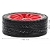 UPKOCH 10-Pack 1.18 Inch Toy Car Tires with 0.08 Inch Axles Replacement Rubber Wheels for Toddler Toys Science Experiment Robot Model Building