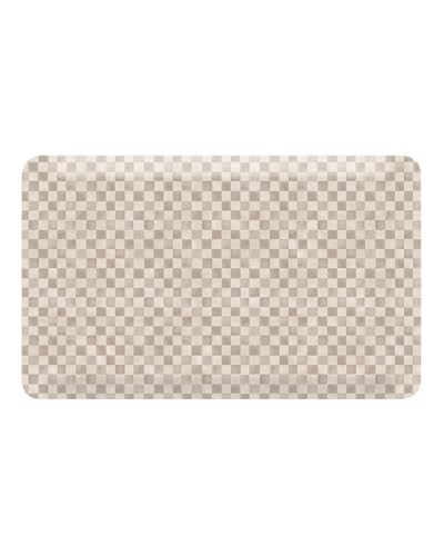 House of Noa Nama Standing Mat – Anti-Fatigue Cushioned Kitchen Mats for Floor | Ergonomic Bounce-Back Foam Kitchen Mats | Anti-Fatigue Mats for Kitchen & Standing | Checker Almond | 22" x 36"