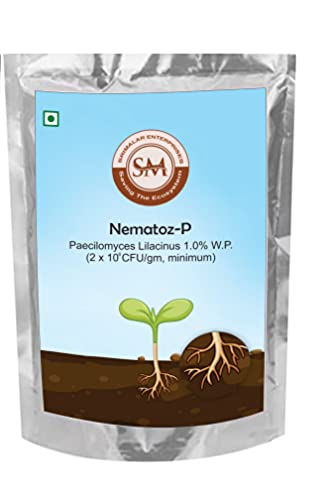 SM SRIMALAR ENTERPRISES® Nematoz-P (Paecilomyces Lilacinus 1.0% W.P,2 * 10^8 CFU/gm,Minimum) BIO fertilizers(900 gms)