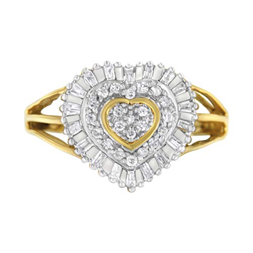 10K Yellow Gold Diamond Ring (1/4 cttw, H-I Color, SI1-SI2 Clarity)