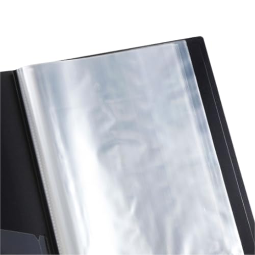 Image of Worldone FC (Foolscap Size) | Presentation Display Book File | Made of 1 mm Virgin PP Sheet | 60 Bound Top Loading Plastic Binder Sleeves | Ideal for Office, School & College | Black (Pack of 1)